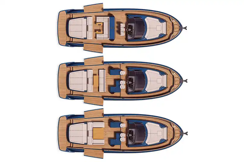 Solaris 52 Open deck layout options
